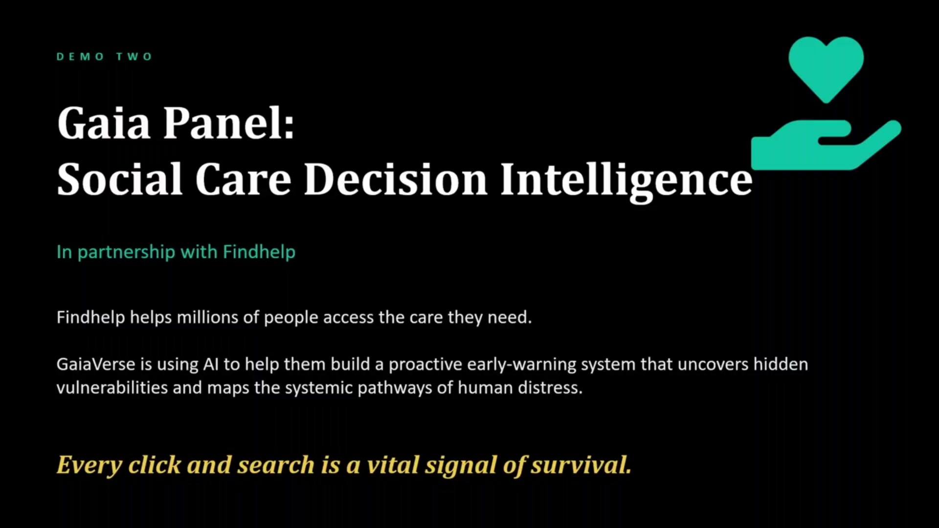 AI for Good Conference | GaiaVerse - Findhelp Clip | 2026